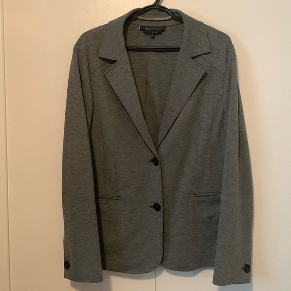 AK Anne Klein Stretch Peppered Grey Suit Jacket Size XL - Picture 1 of 7